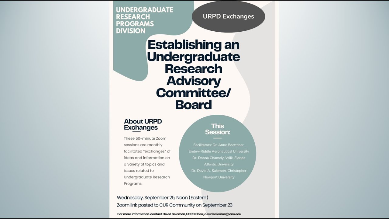 URP Exchange: Establishing an UR Advisory Committee/Board
