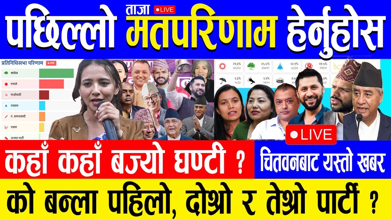 Latest Nepal election result, election live today, chunab news update nepali news ताजा मत परिणाम