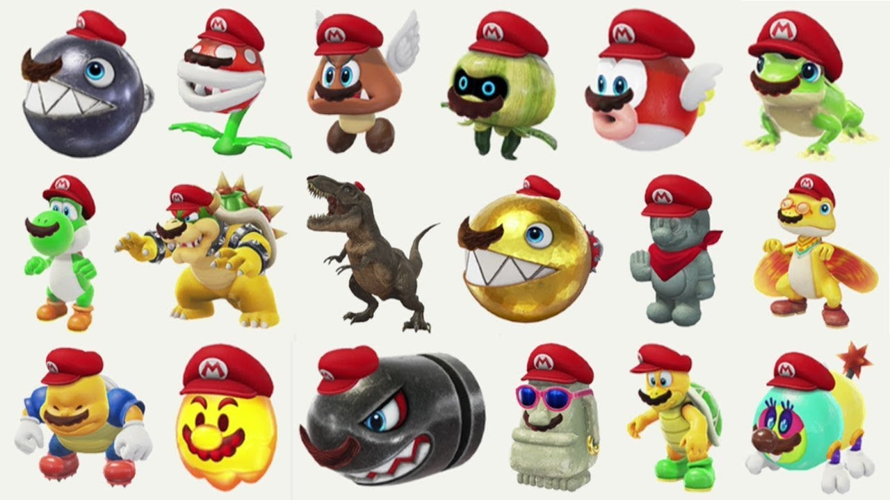 Super Mario Odyssey - All Captures Gameplay