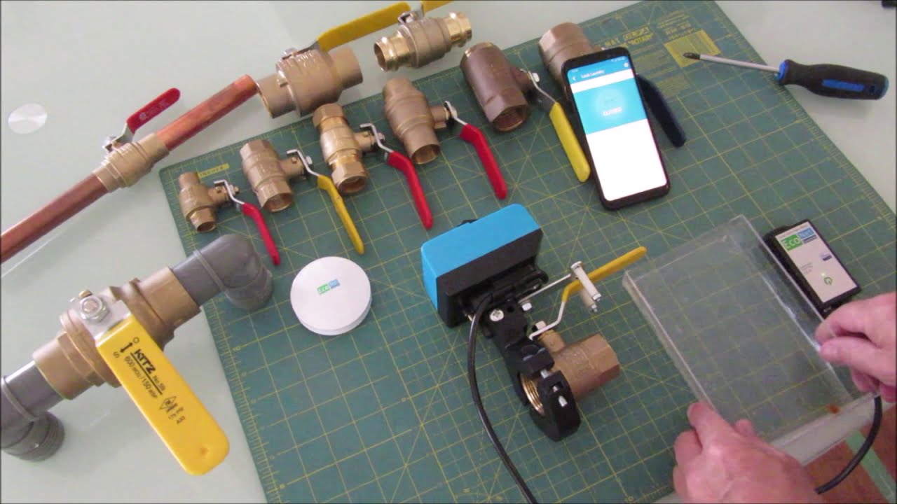 EcoNet's Bulldog Smart Home Valve Robot; 1 Inch Threaded Ball Valve