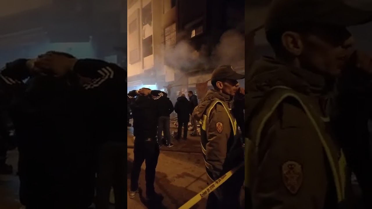 حصريا لحظة إخراج جوج ديال الأشخاص  متفحمين من داخل محل بيع العقاقير لي شعلات فيه العافية فجنان اللوز