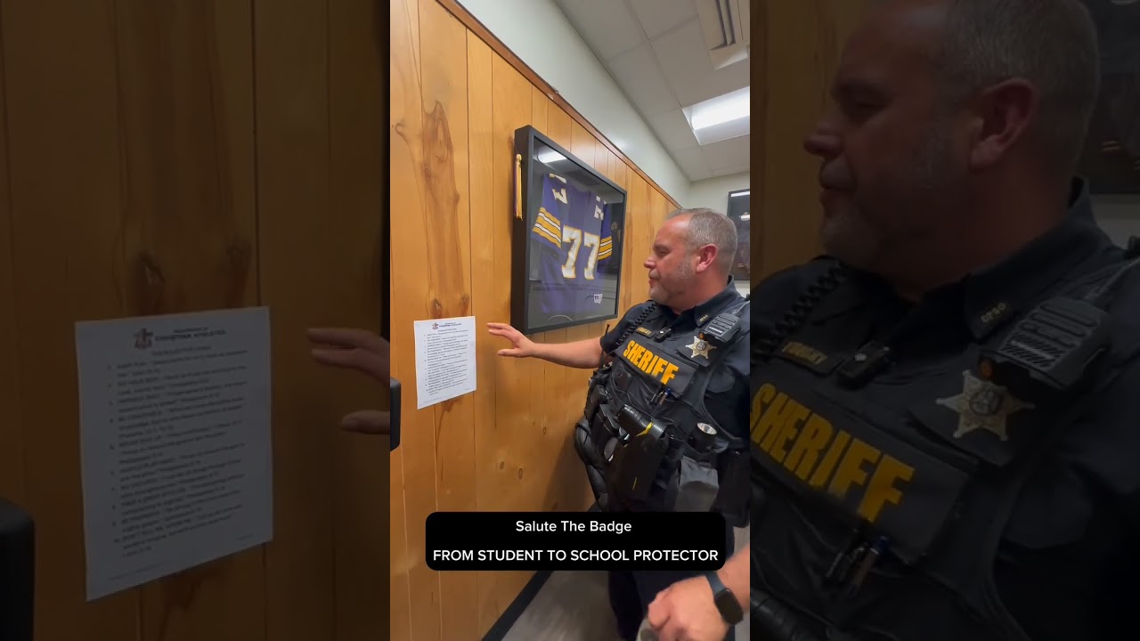 Caddo Parish sheriff's deputy Peter Tidovsky has returned to his alma mater, C.E. Byrd High School