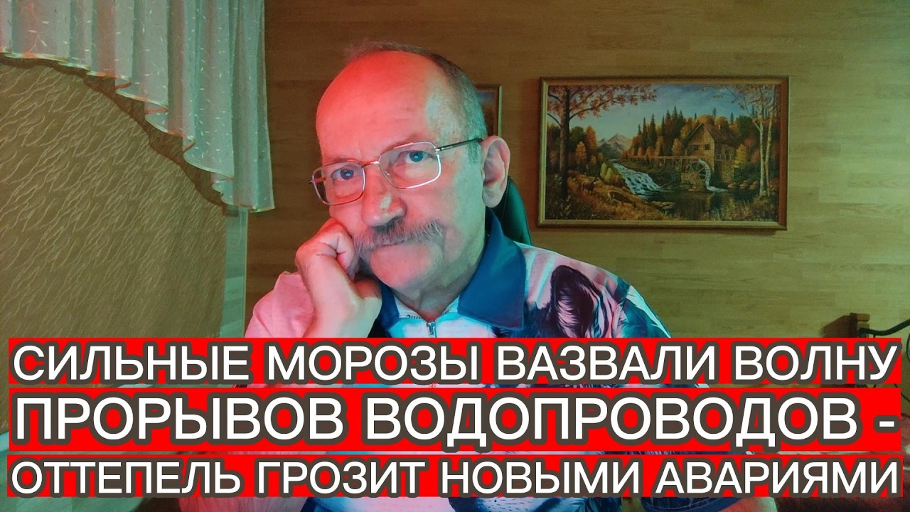 СИЛЬНЫЕ МОРОЗЫ ВЫЗВАЛИ ВОЛНУ ПРОРЫВОВ ВОДОПРОВОДОВ - ОТТЕПЕЛЬ ГРОЗИТ НОВЫМИ АВАРИЯМИ
