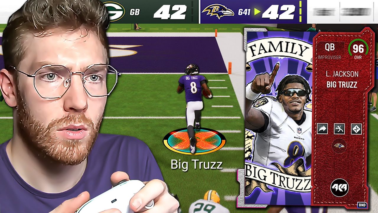 Using 96 Overall Lamar Jackson AKA Big Truzz!
