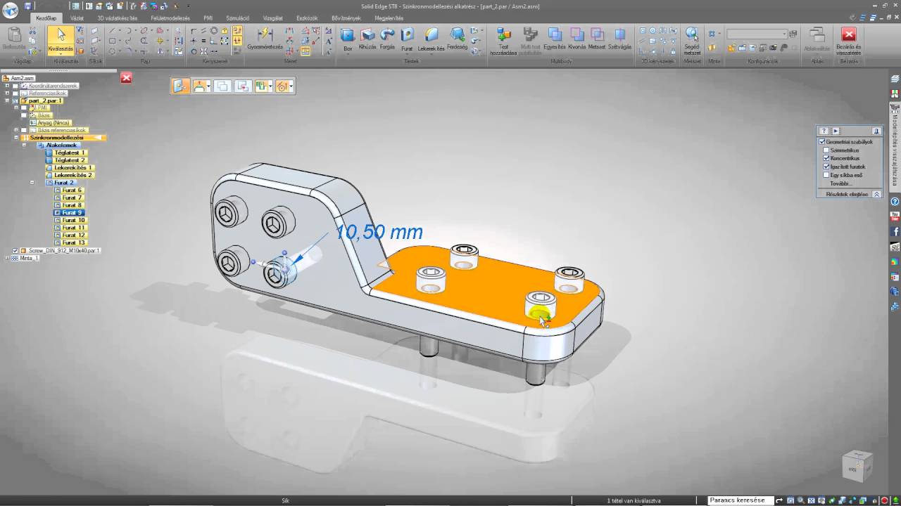 Solid Edge - Part pattern in assy