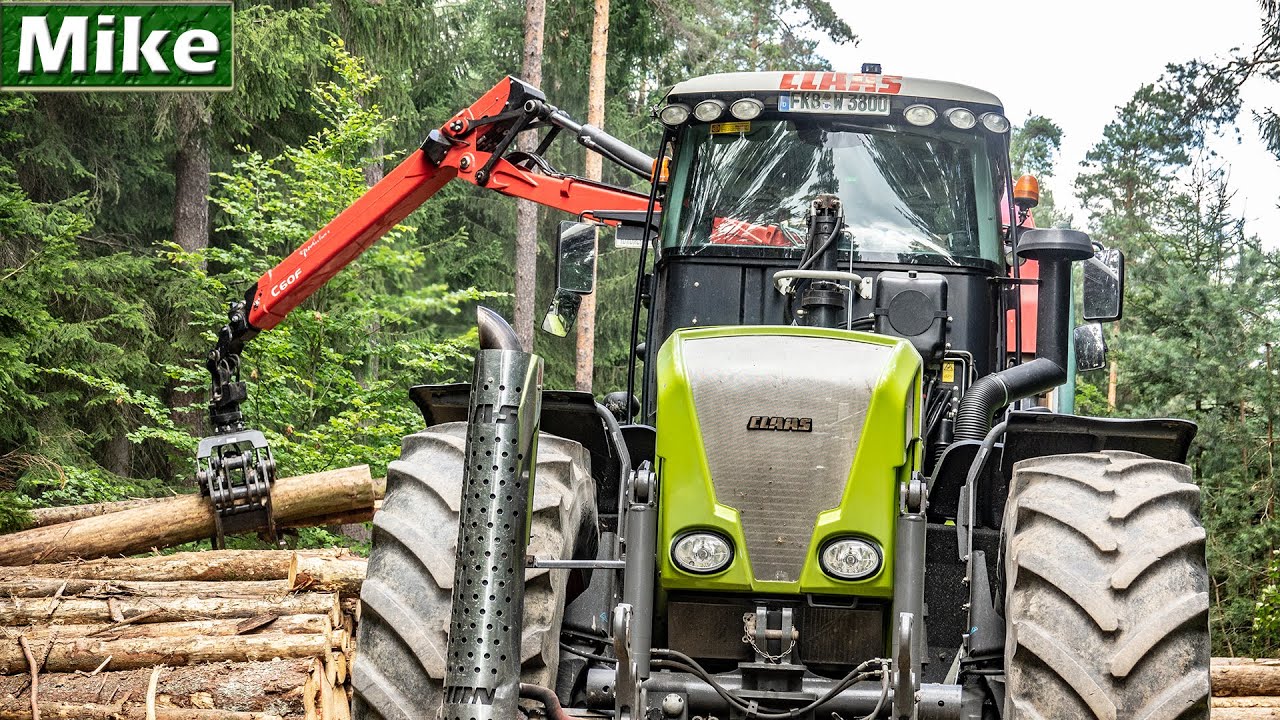2020 | Full Power mit Claas Xerion 3800 am Holz Hacken | Chipping Wood | Forestry | Lu Waßmuth.