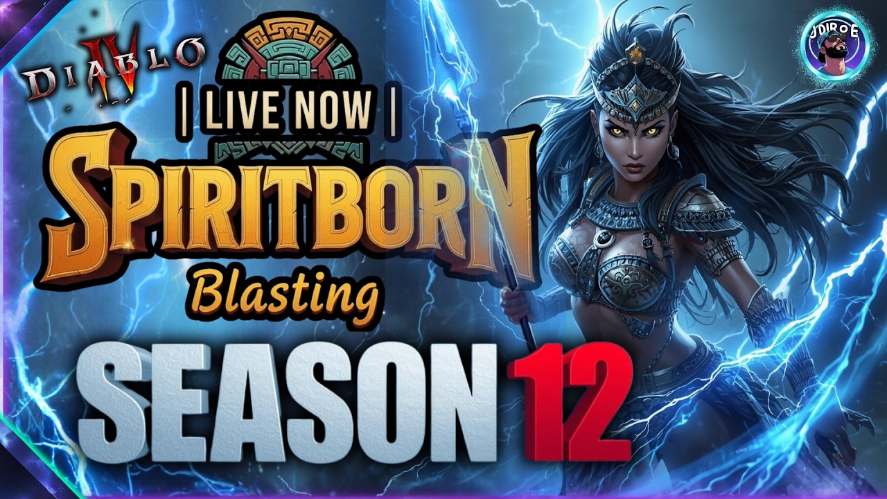 🔥 Diablo 4 Season 12 Start Day | Spiritborn Blasting LIVE! | Season of Slaughter 🔥VERTICAL