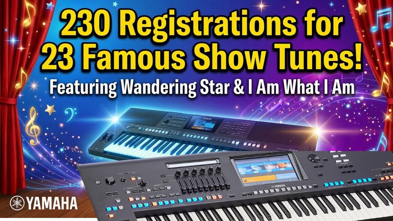 SPOTLIGHT ON SHOWTUNES for Yamaha Genos 2 - Registrations Pack! Covers 23 great songs from the shows