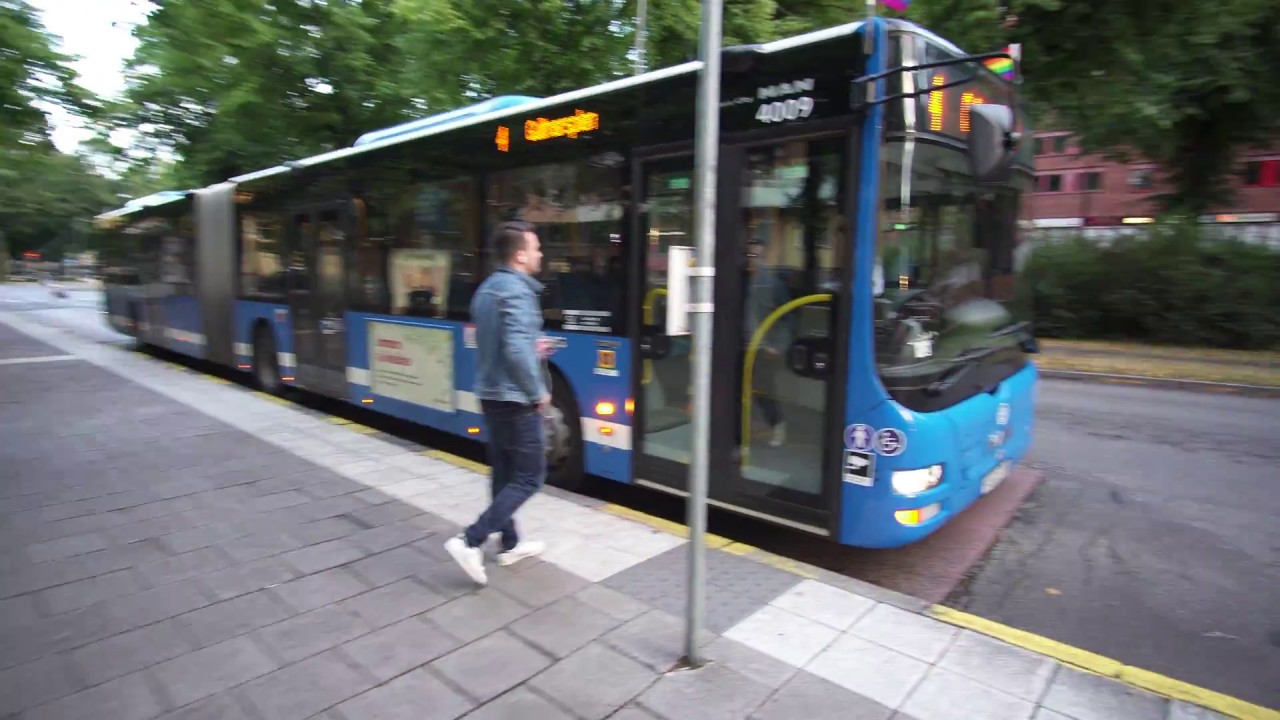Sweden, Stockholm, ride with bus No 4 from Karlaplan to Fridhemsplan