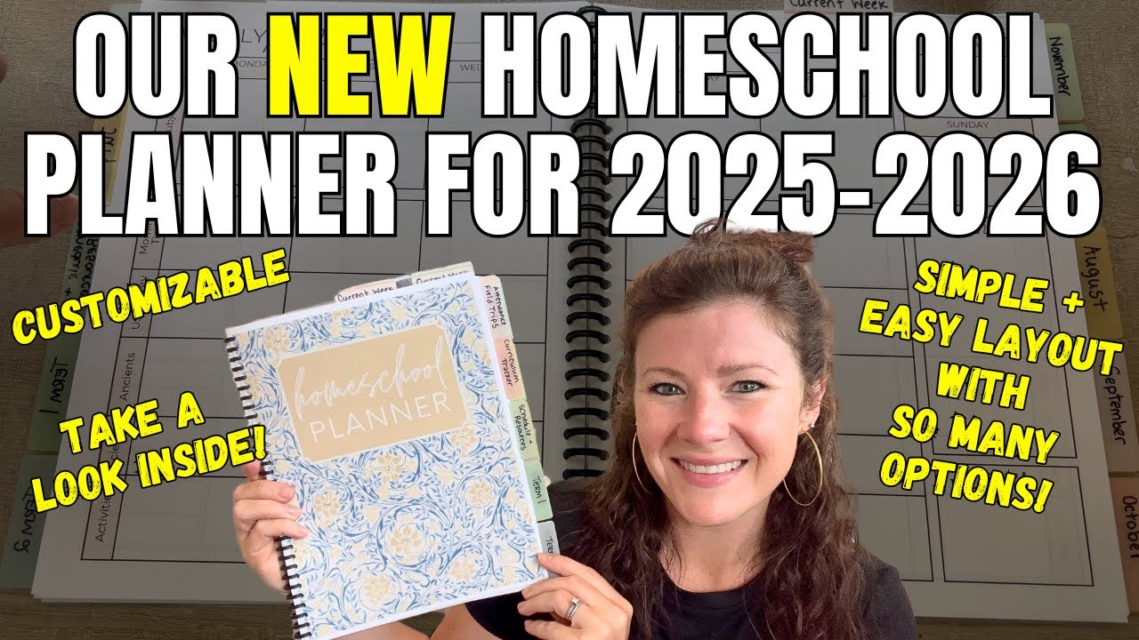 My *NEW* Homeschool Planner for 2025-2026  || Customizable Planner