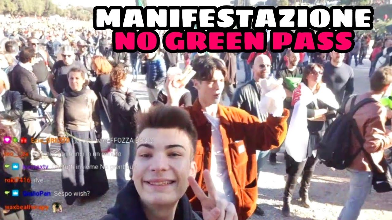 IL GABBRONE IN MEZZO ALLA MANIFESTAZIONE CONTRO IL GREEN PASS A ROMA!!