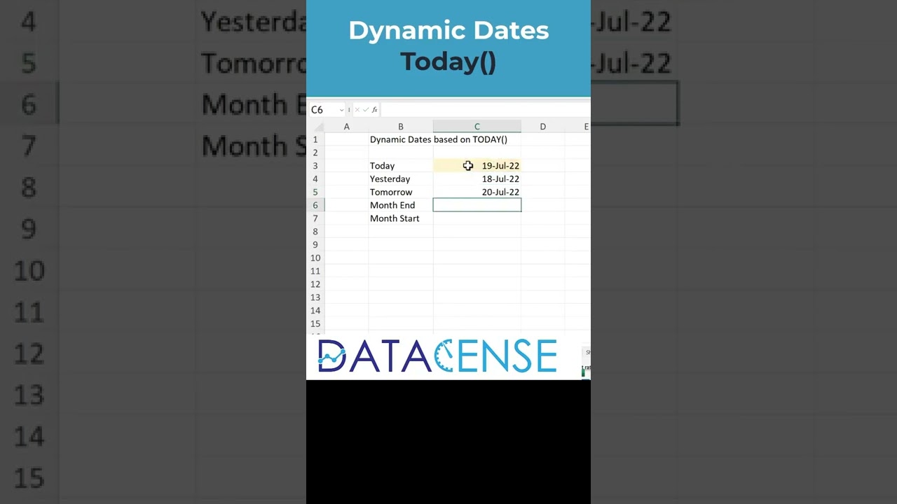 Dynamic Dates using Today function