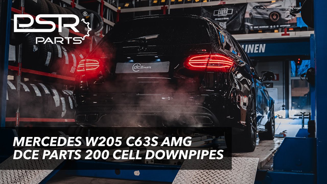 Mercedes-Benz S205/W205 C63S AMG || DCE Parts 200 Cell High Flow Downpipe || LOUD Exhaust Sound