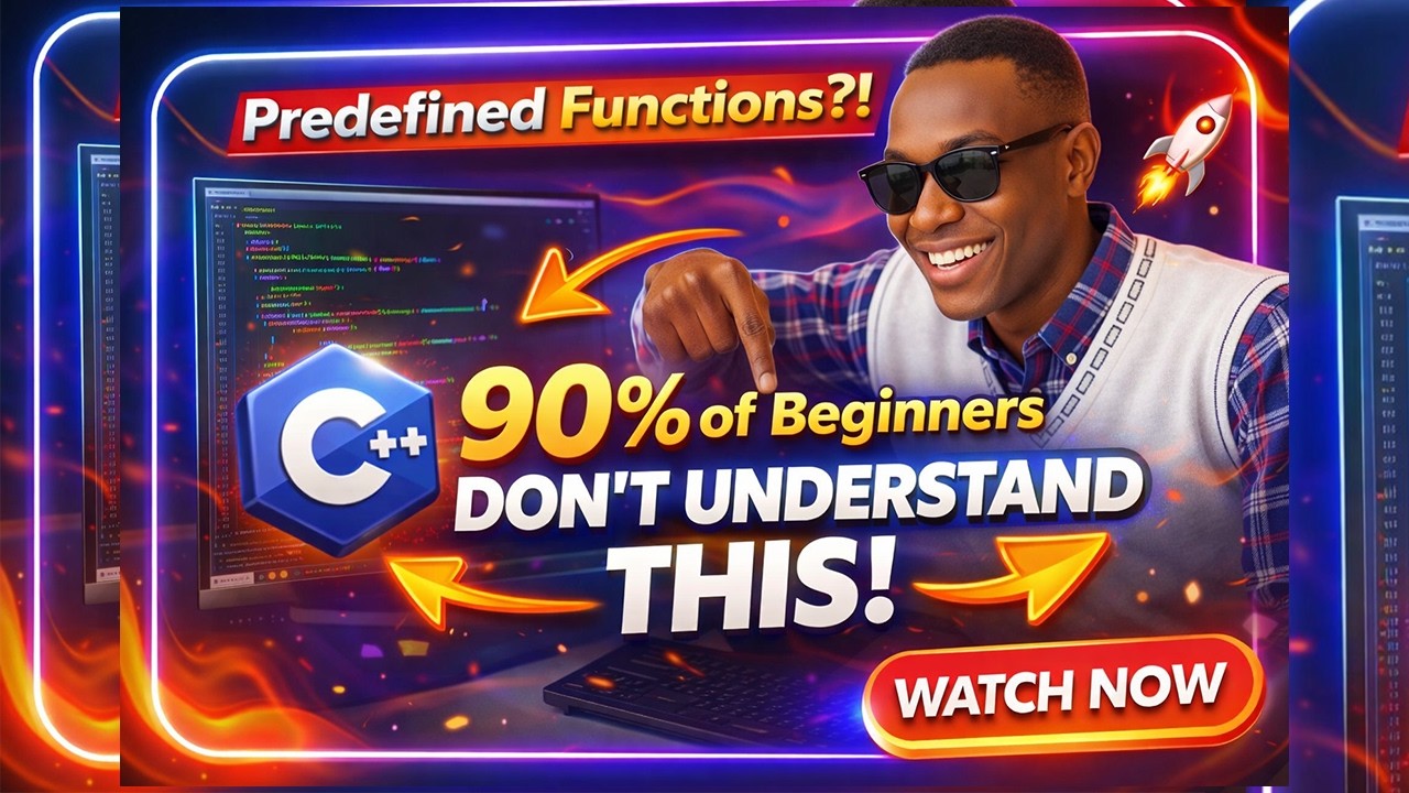 90% of C++ Beginners Don’t Understand This… Predefined Functions Explained! 🚀| Step-by-Step guide