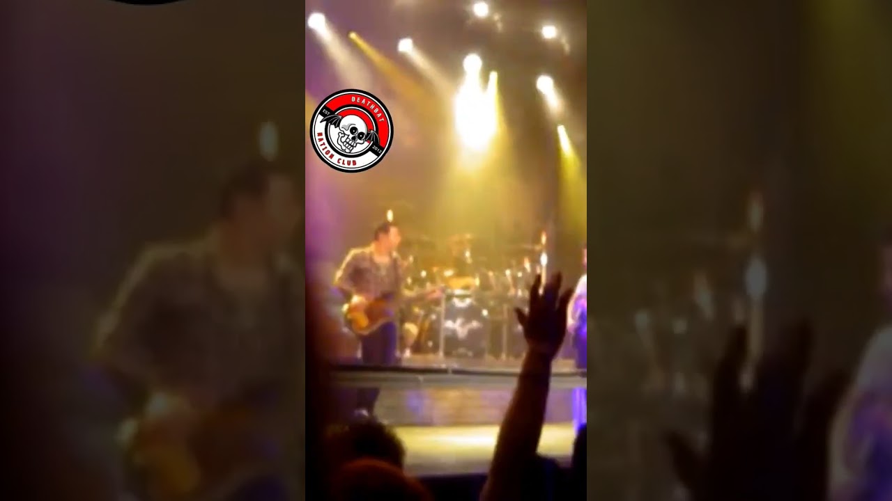 Zacky Vengeance and Johnny Christ swap guitars. #deathbatnationclub