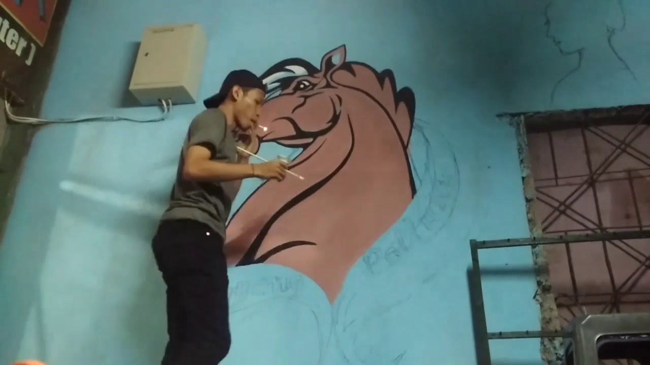 Mural Tembok Cafe Makassar | Proses Pengerjaan