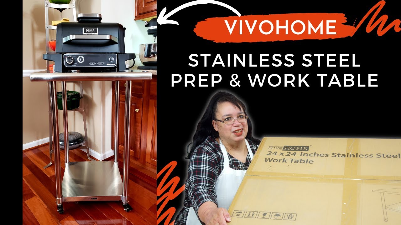 Stainless Steel Prep & Work Table | Stand Mixer Table | VIVOHOME Commercial