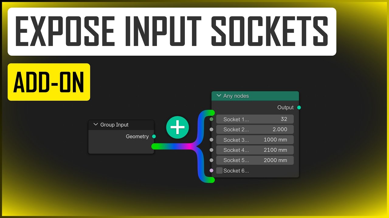 Дополнение Expose Input Sockets в узлах геометрии — Blender ENG