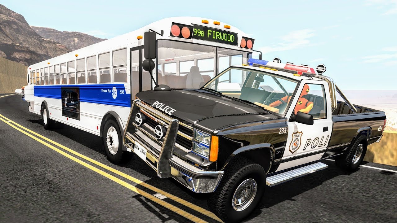 Crazy Police Chases #103 - BeamNG Drive Crashes
