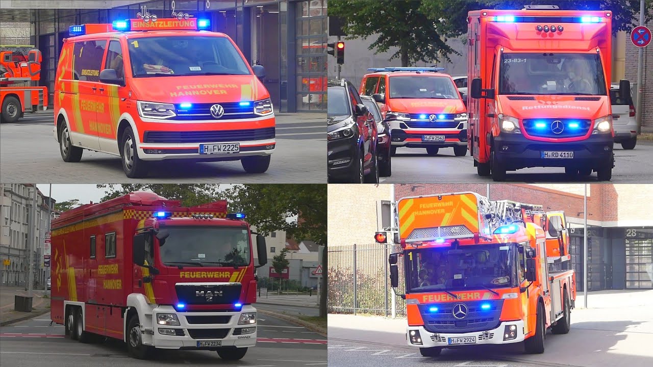[ALARM ELW3!] Feuerwehr, Polizei, Rettung und Vieles Mehr.. Einsatzfahrten Zusammenschnitt Hannover
