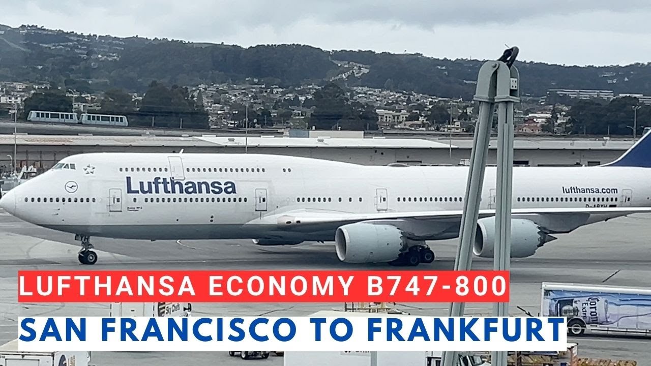 Lufthansa Airline Economy on Boeing 747, San Francisco to Frankfurt, SFO-FRA, Frankfurt 🇩🇪