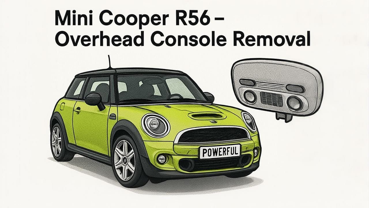 How to Remove +The Strip Down The Overhead Roof Console on a BMW Mini Cooper R56