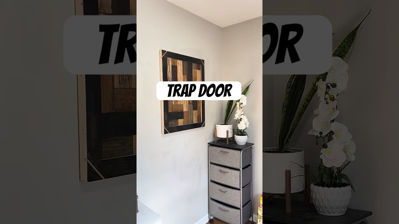 Hidden Trap Door - Wooden Wall Art Leads To Secret Room 