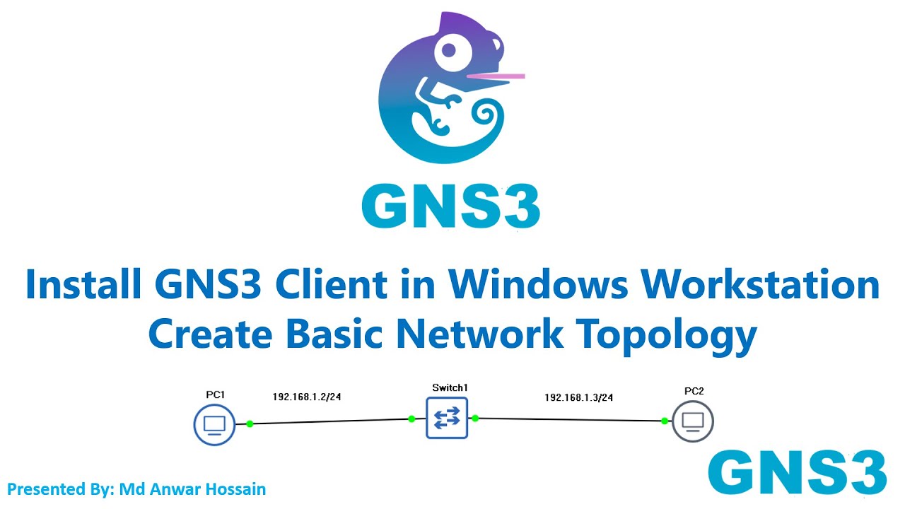 01 How to Install and setup GNS3 2.2.6 *How to To Create Using GNS3 Client Basic Network Topology*
