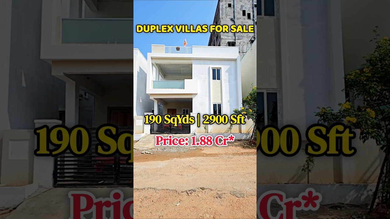 Near Pragathi Nagar, Duplex Villas for Sale | with Loan Option