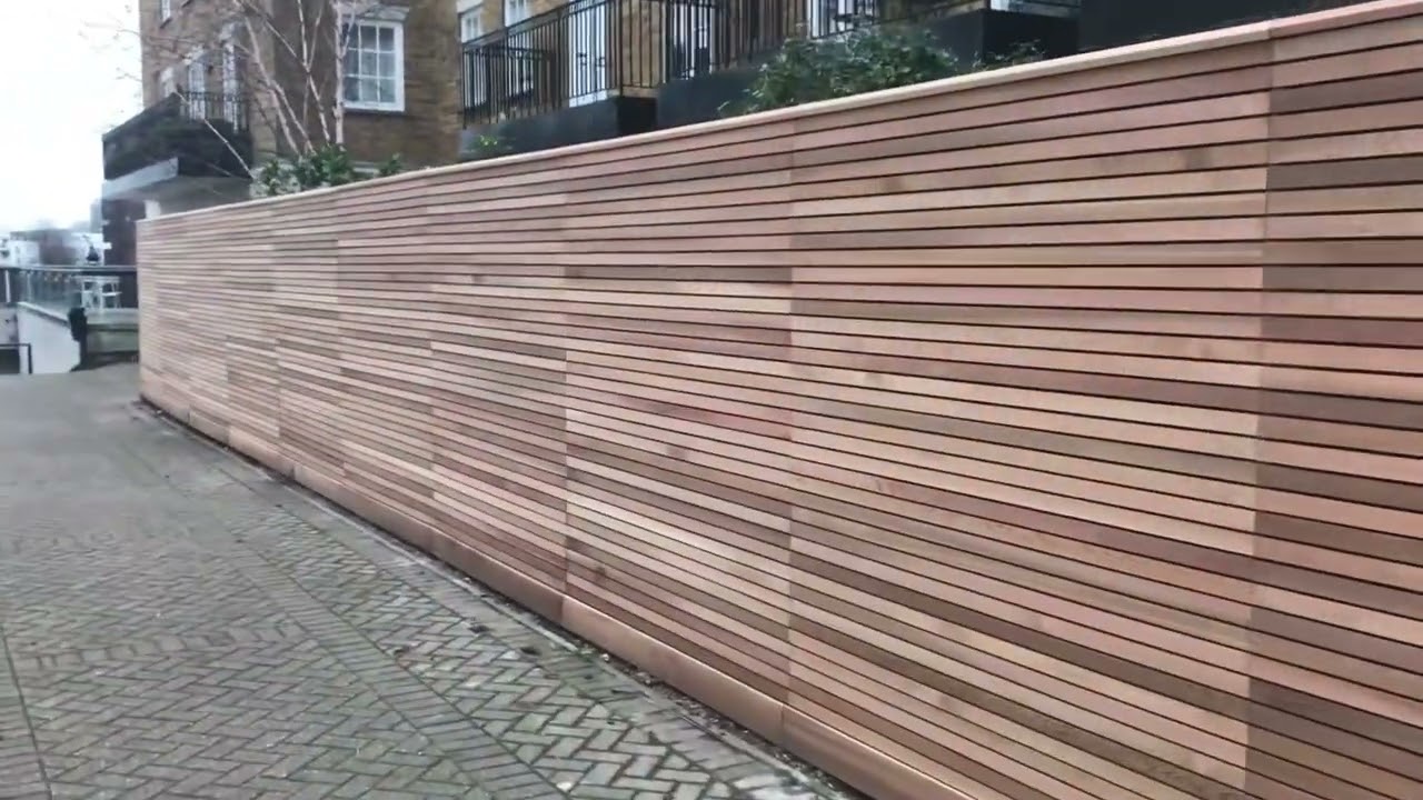 Cedar Slatted Fencing - @contemporaryfencing1634
