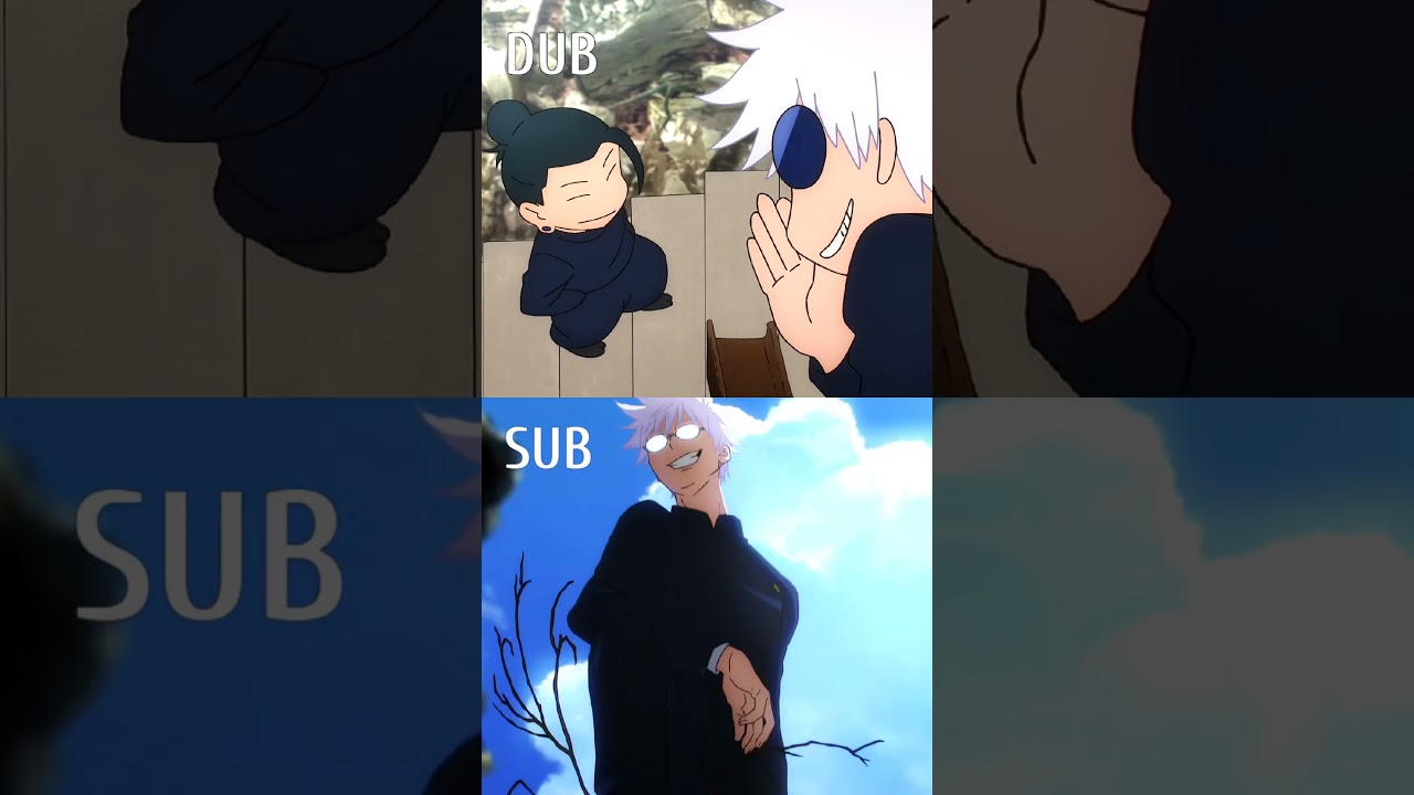 Jujutsu Kaisen Gojo Satoru Sub Vs Dub #jujutsukaisen #gojo #animedub #gojosatoru
