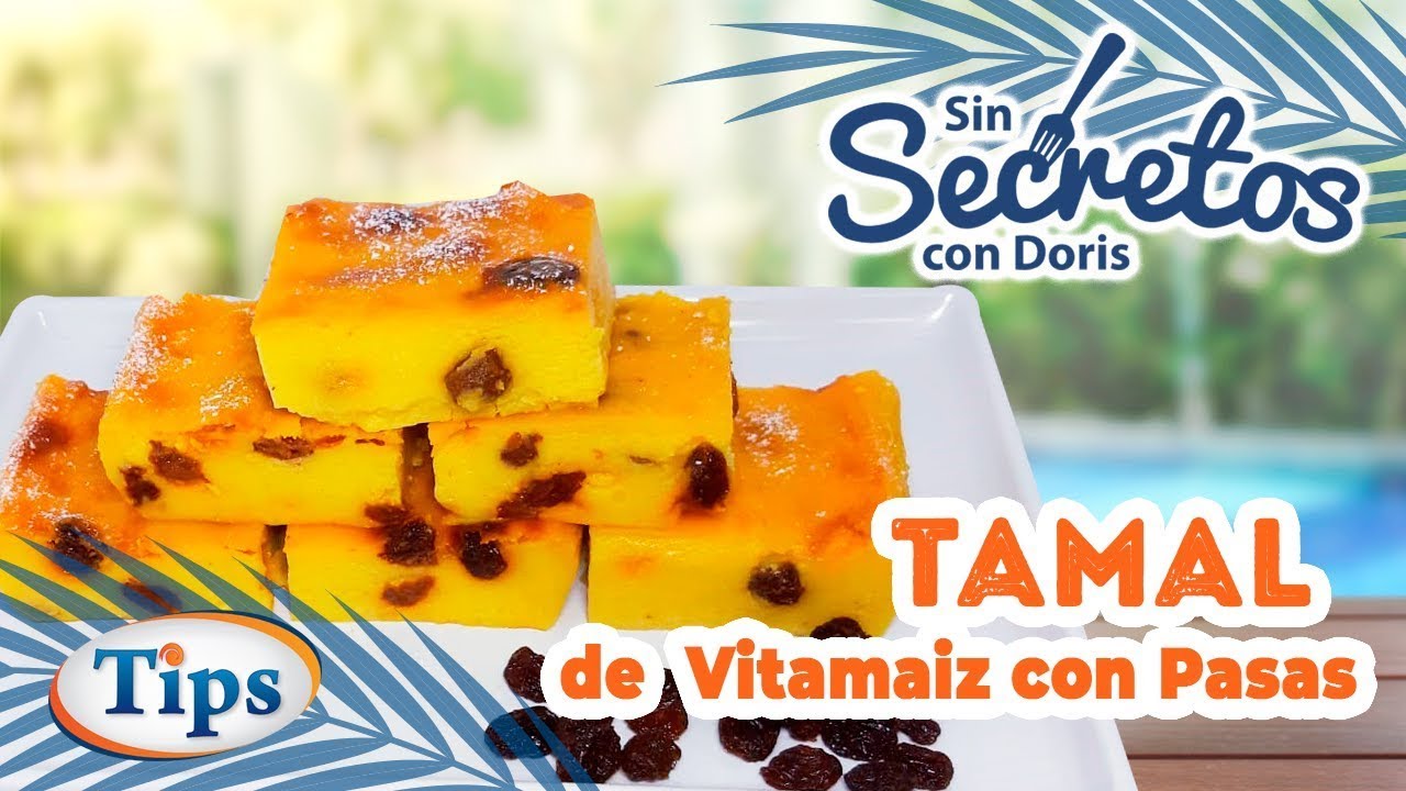 Tamal de Vitamaiz con pasas