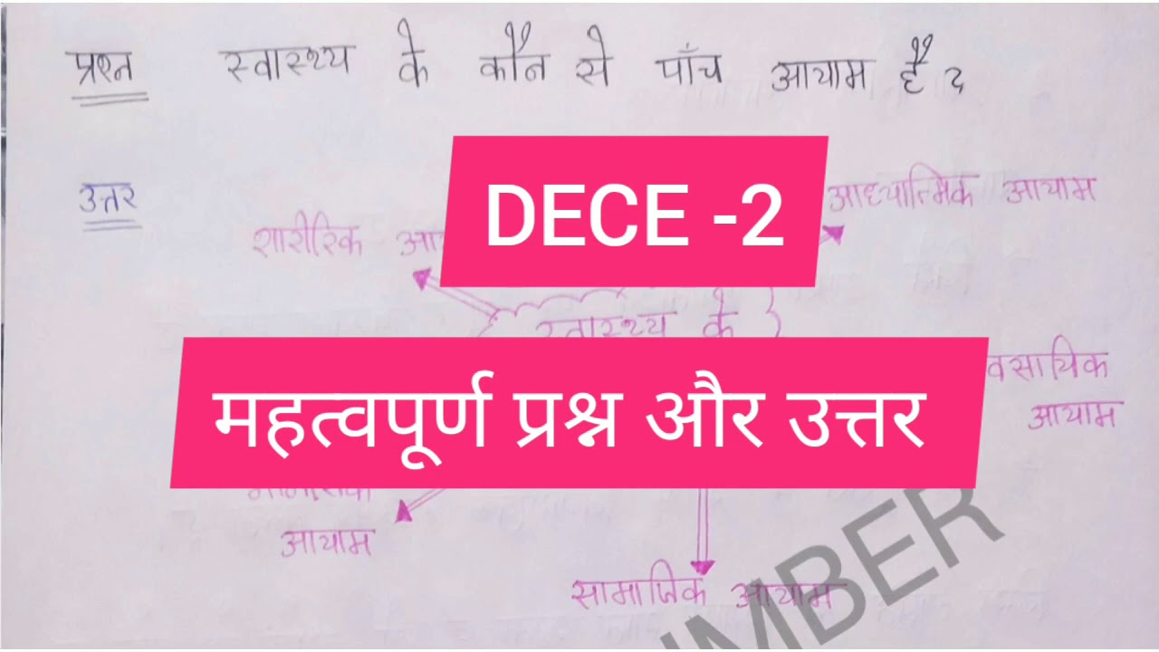 DECE -2 महत्वपूर्ण प्रश्न और उत्तर | NTT Most Imp Que for Aug Exam