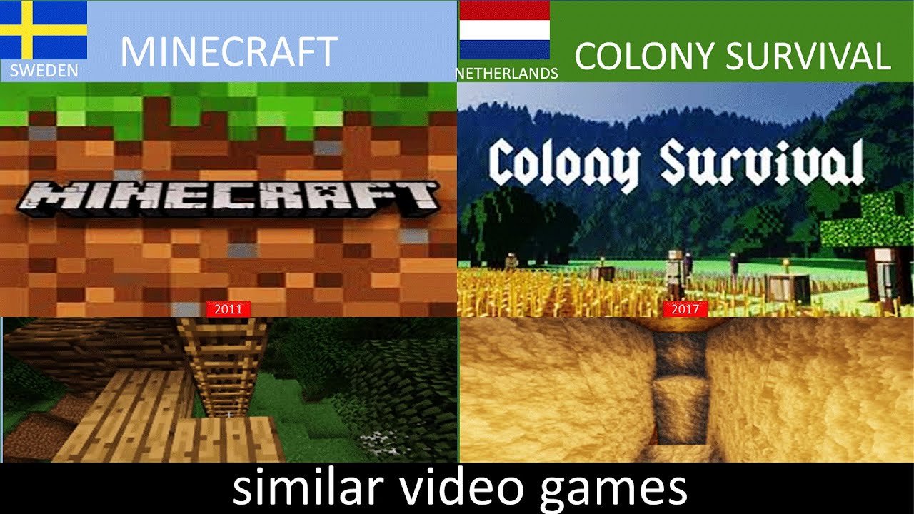 Comparison of similar video games (with year of production and country of manufacture)