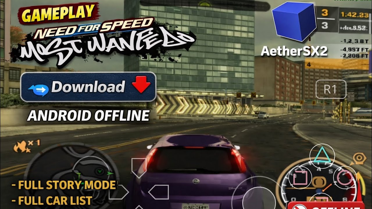 Nostalgia!!GAME NEED FOR SPEED MOST WANTED PS2 DI ANDROID HELIO G85+ | AETHERSX2/NETHERSX2 🔥🔥🔥
