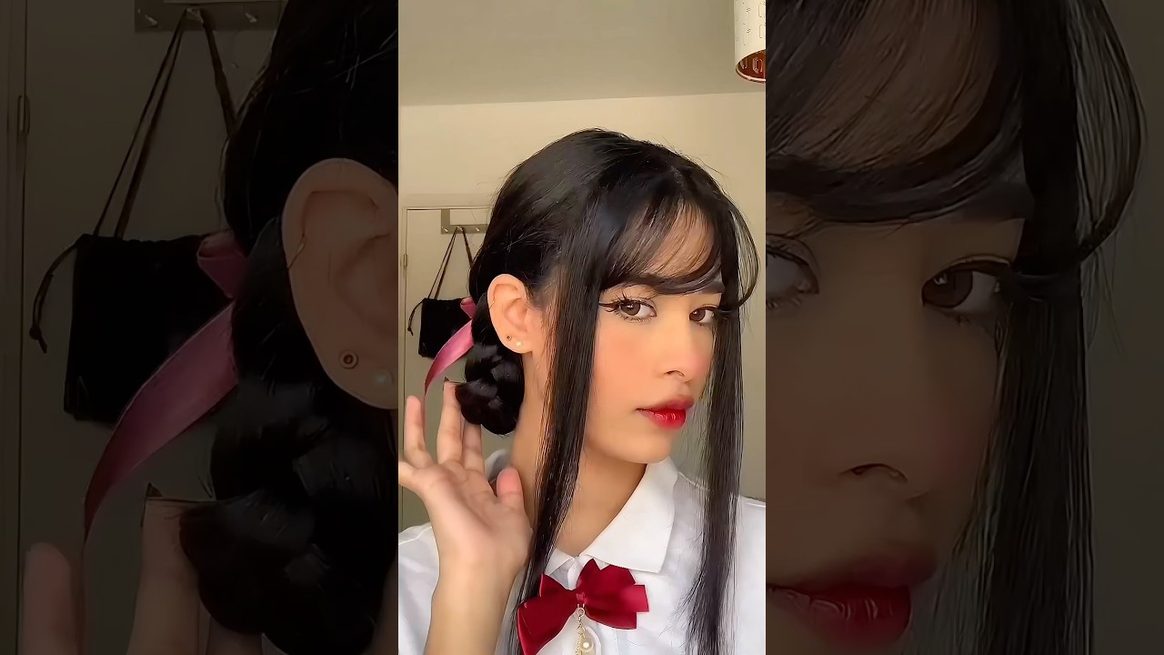 Mitsuha hairstyle ❤️ #yourname #kiminonawa #mitsuha #anime #animehairstyle #hairstyle