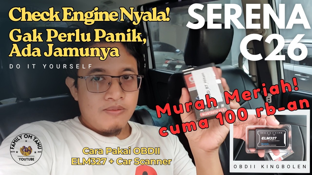 ‼️CARA CLEAR CHECK ENGINE DTC PAKAI OBD REVIEW OBDII KINGBOLEN DI SERENA C26