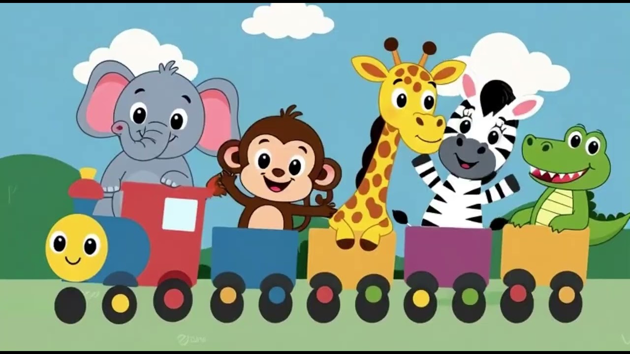 ‌Los animalitos del tren cantan así 🐒🦒🐘 | Canción infantil en español