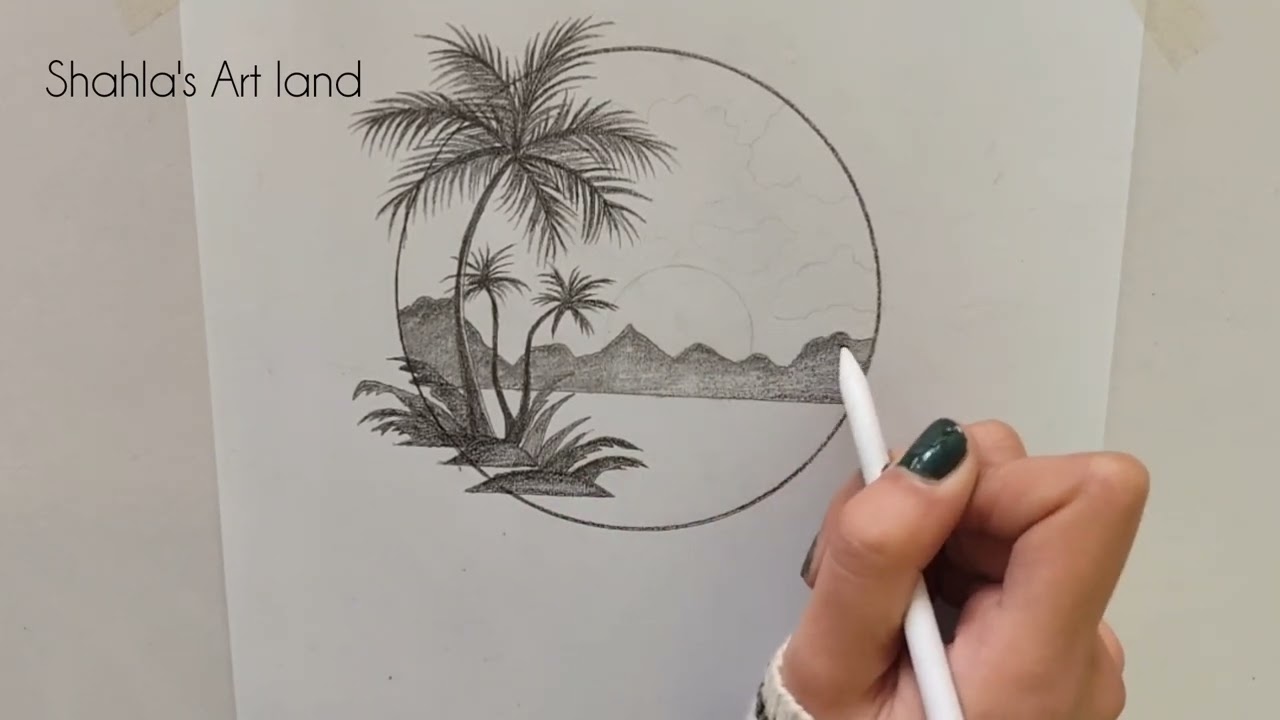 Drawing of a beautiful scene