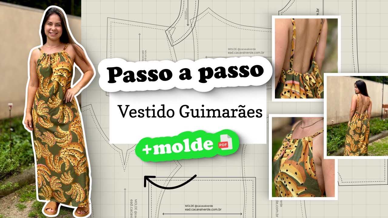 PASSO A PASSO como fazer Vestido Guimarães | + MOLDES