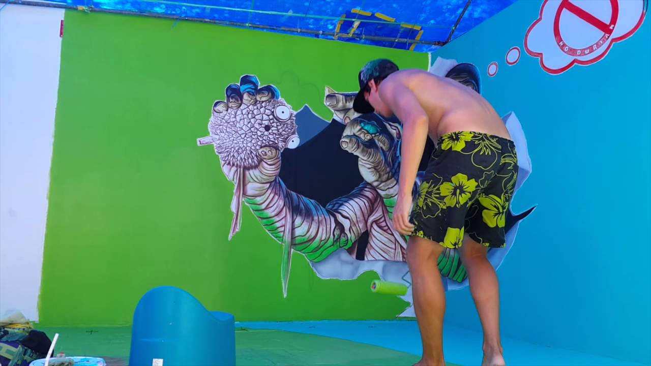 3D Airbrushing. The project of '' Street art illusion''