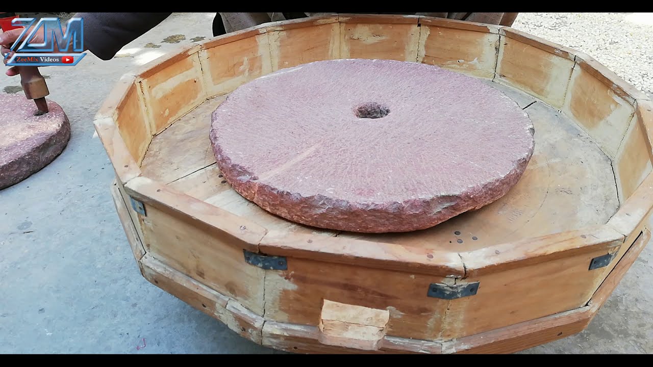 Atta chakki stone mill premitive technology assembly 2021