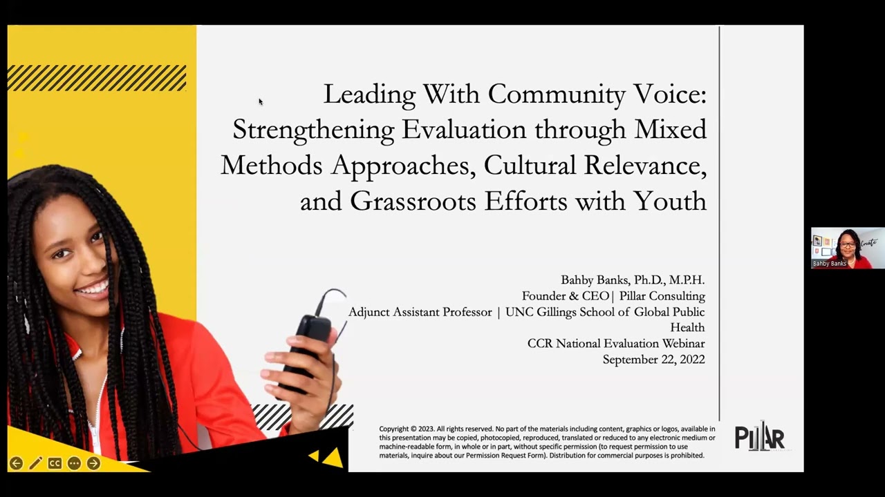 Strengthening Evaluation through Mixed Methods, Cultural Relevance, & Grassroots Efforts with Youth