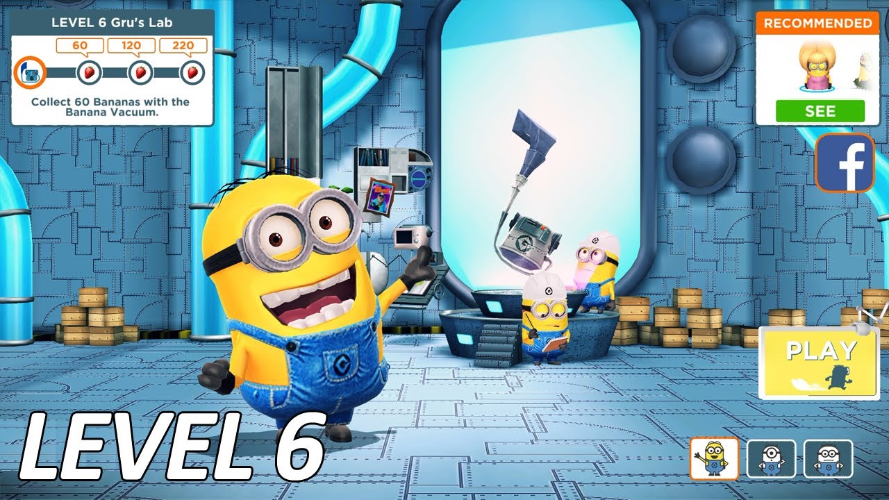 Despicable Me: Minion Rush - Jelly Lab Level 6 Gru's Lab - Gameplay (PC HD)