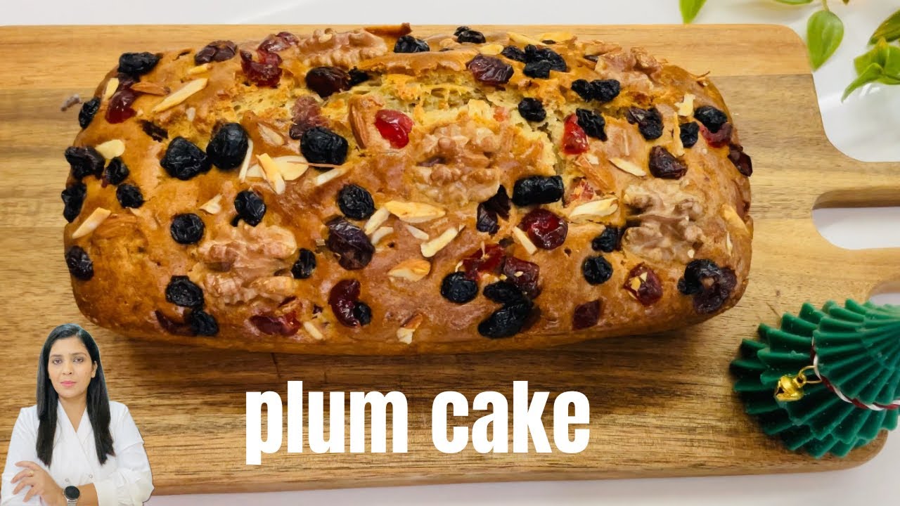 Eggless Plum Cake Recipe #egglessplumcake #plumcake 