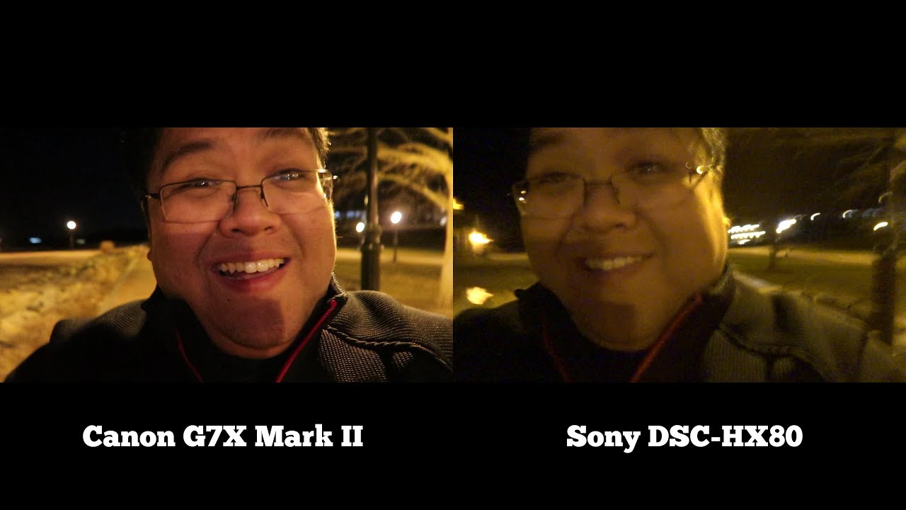 Sony HX80 vs Canon G7X Mark II Low Light Comparison