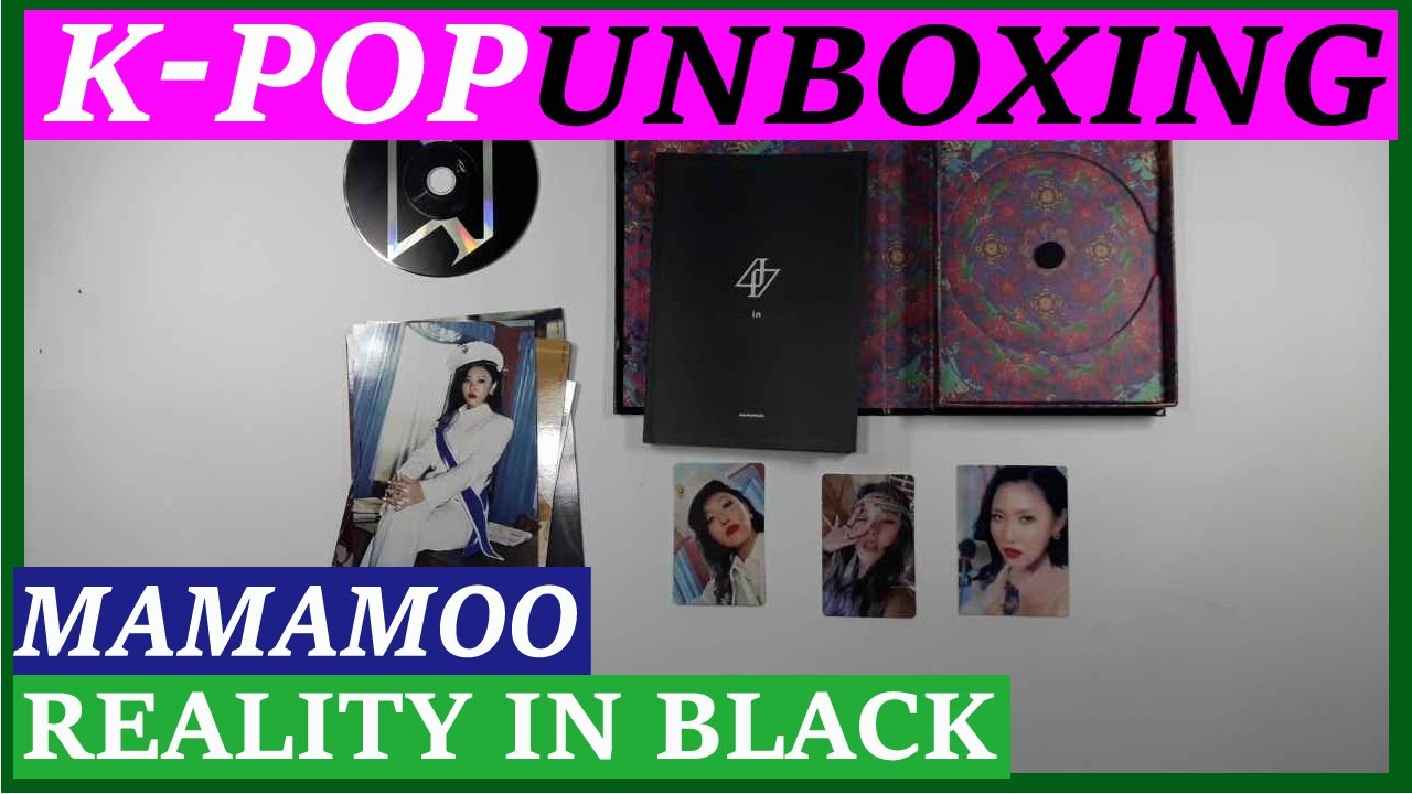 Unboxing MAMAMOO [reality in BLACK] 2nd album Kpop Unboxing 마마무 케이팝 언박싱