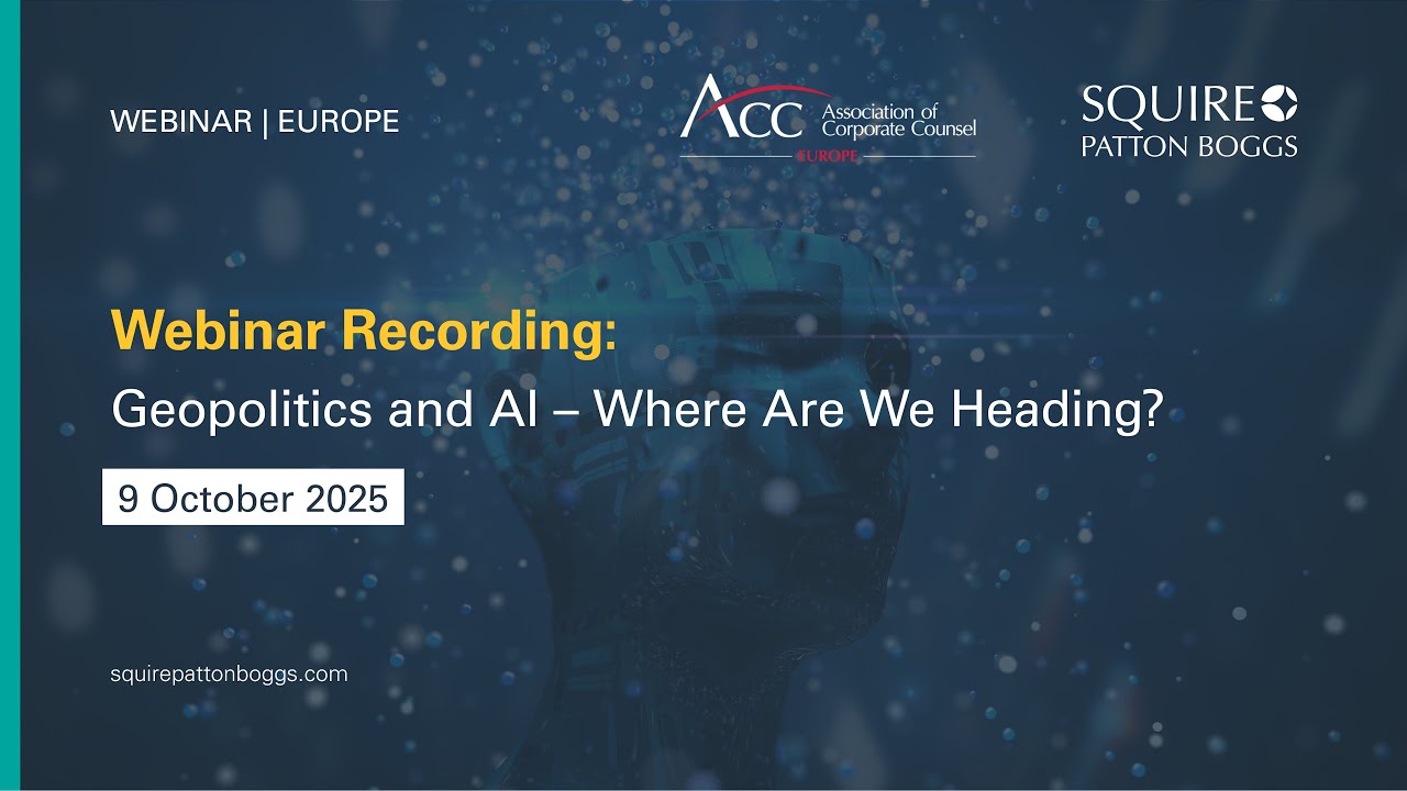 Webinar Recording: Geopolitics and Al - Where Are We Heading?