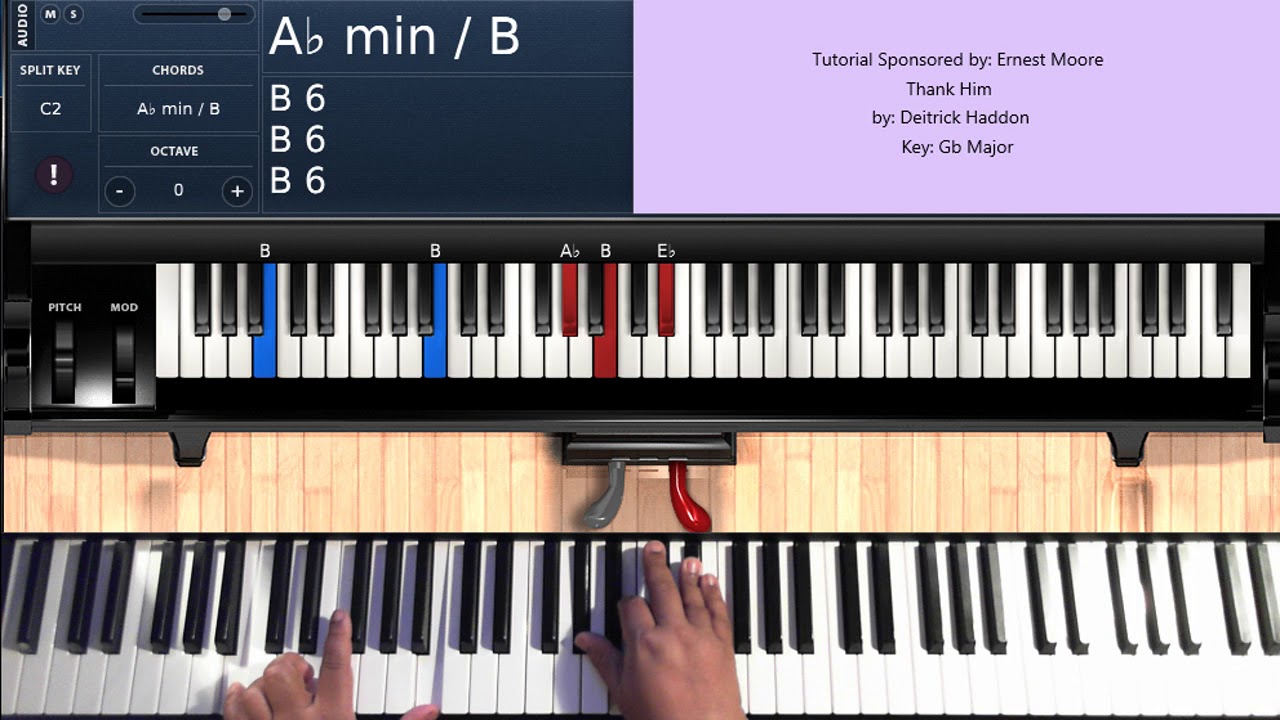 Thank Him (by Deitrick Haddon) - Piano Tutorial