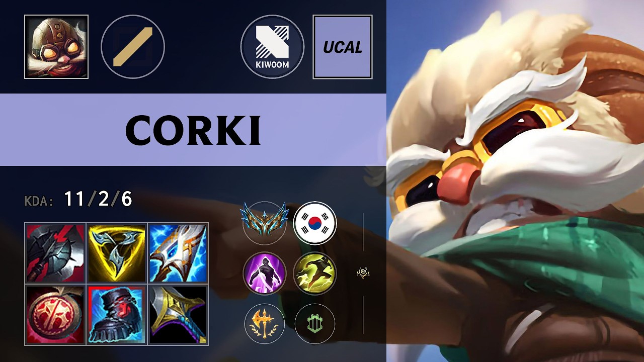 (KRX Ucal) Corki Mid vs Ryze - KR Challenger Patch 26.15